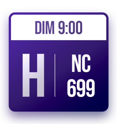 Tableau H: NC-699 (DIM 9:00)