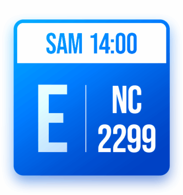 Tableau E: NC-2299 (SAM 14:00)