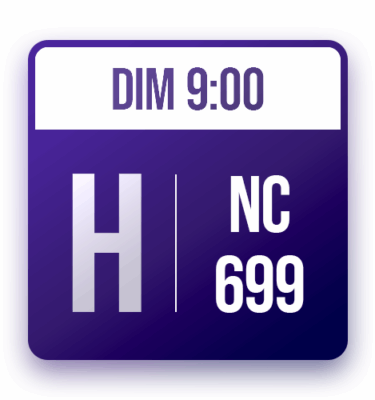 Tableau H: NC-699 (DIM 9:00)