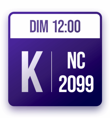 Tableau K: NC-2099 (DIM 12:00)